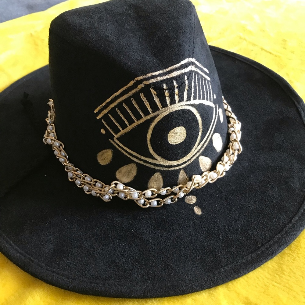 Hand painted Fedora - Picture 3 of 6